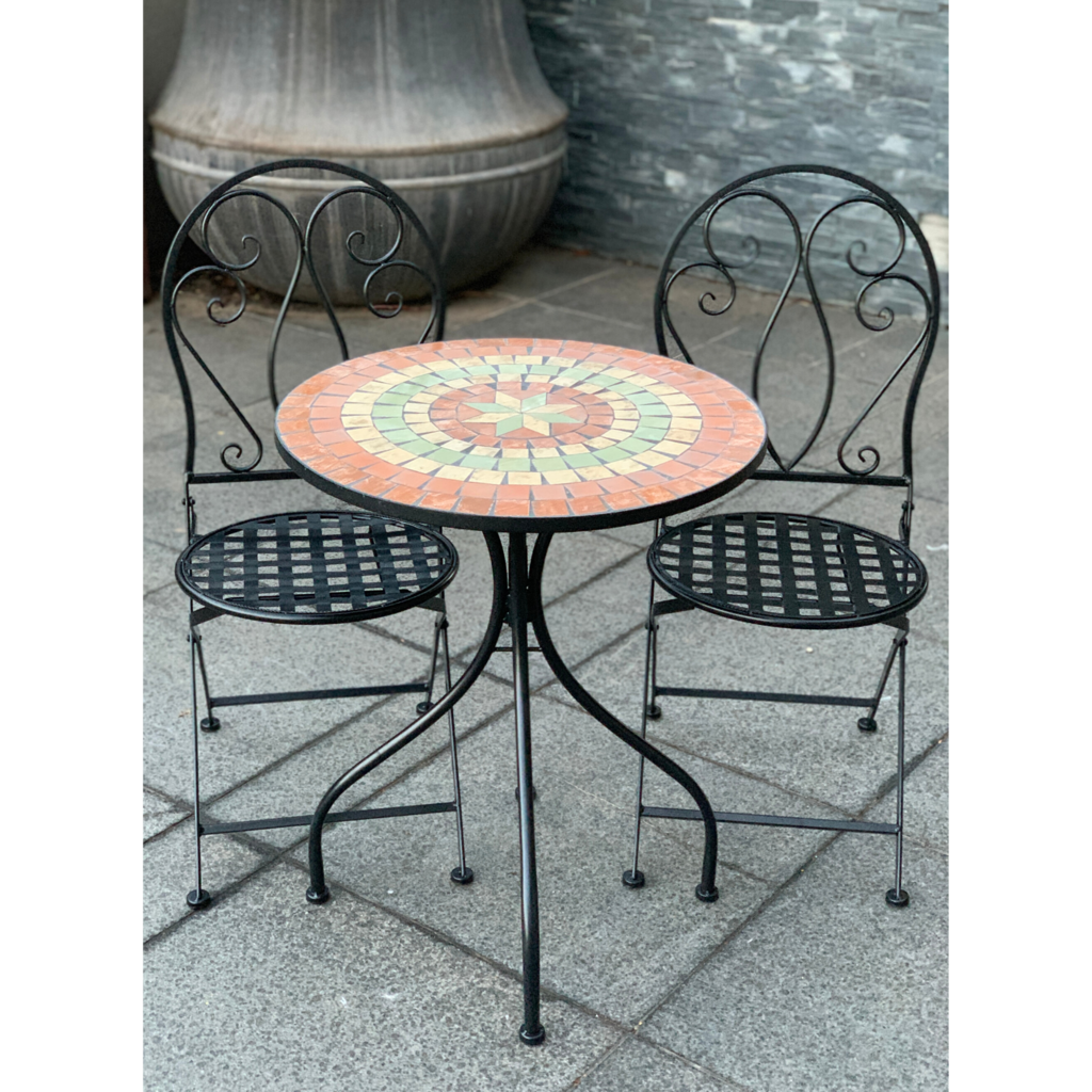 Capri Mosaic 3 Piece Patio Table Furniture