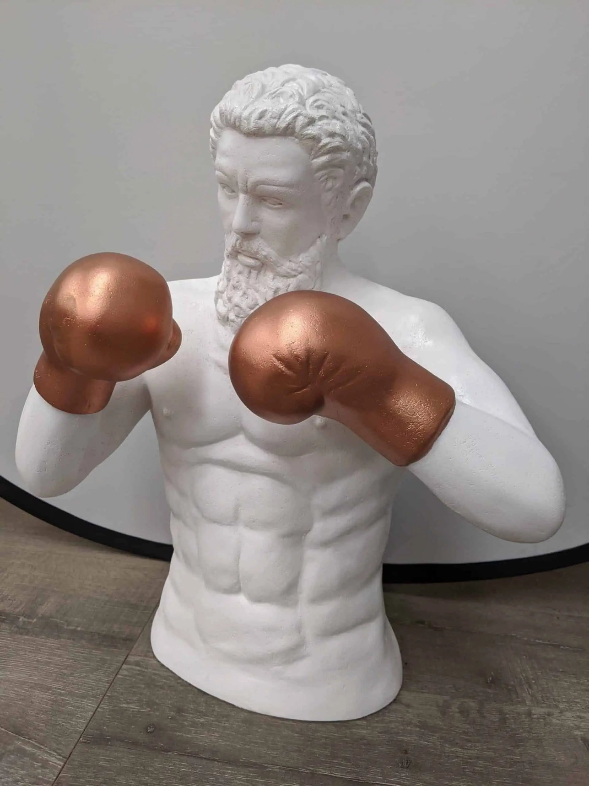 Copper Gloved Boxer Statue