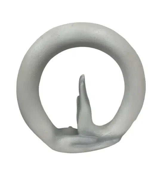 Grey Peace Hands Statue Statue