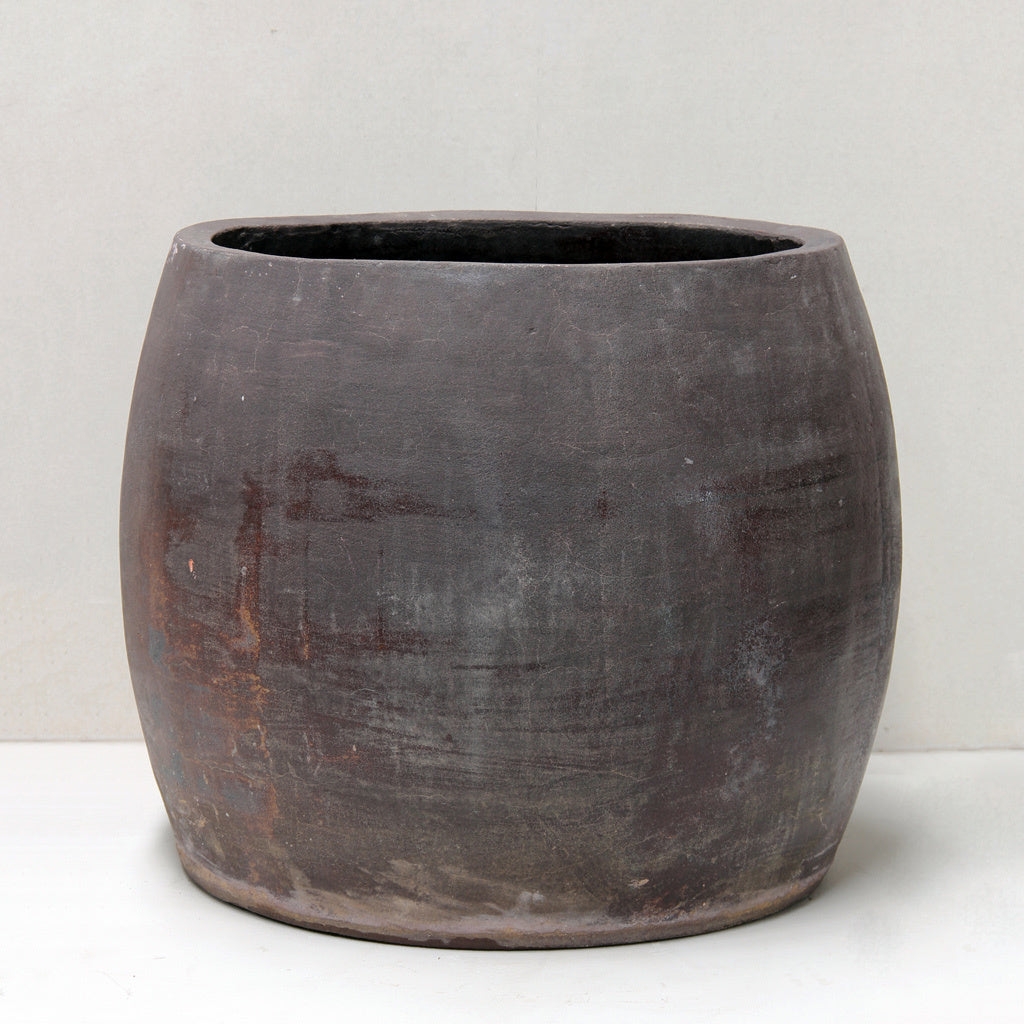 Thai Limestone Barrel Pot Pot Copper