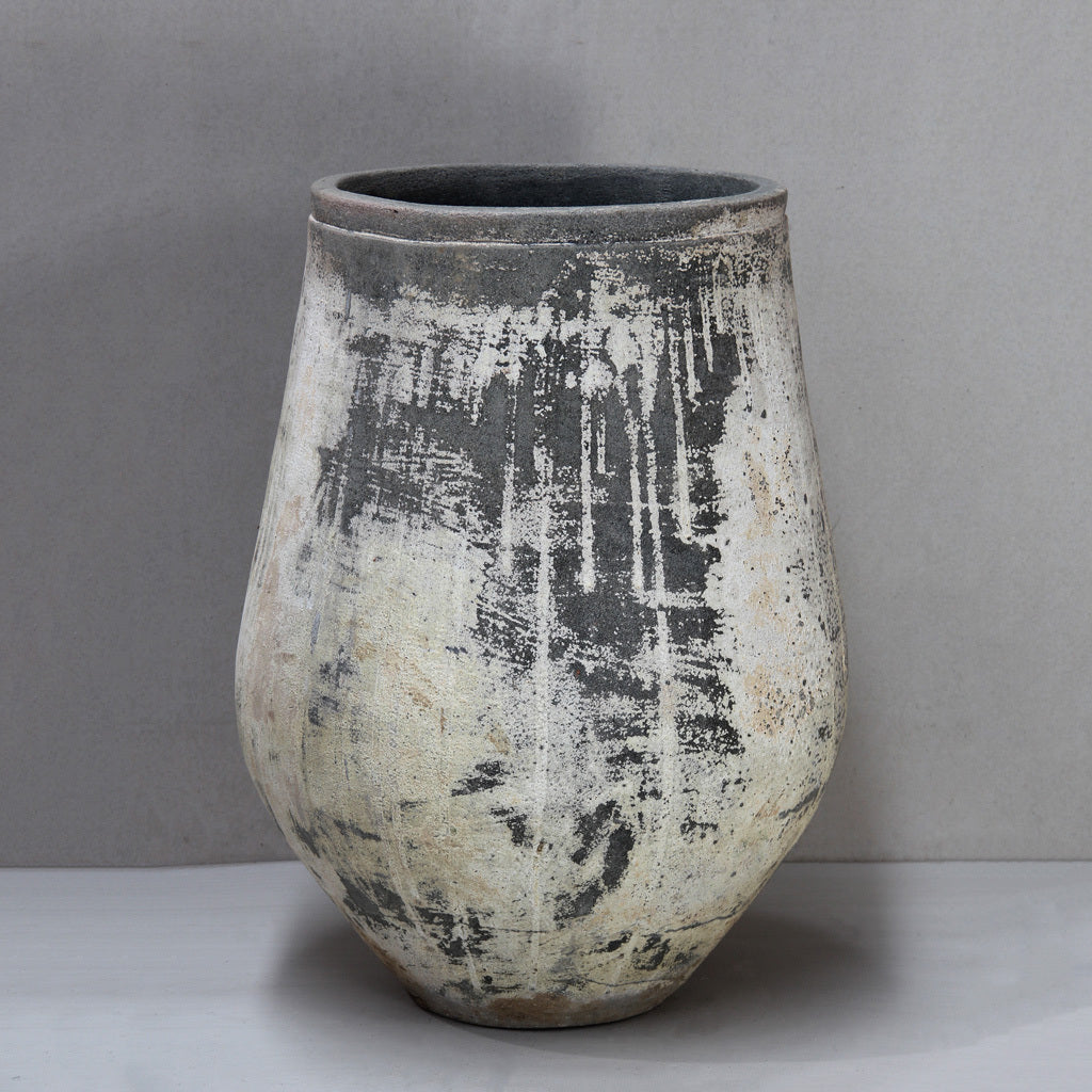 Thai Limestone Sack Jar Pot Pot