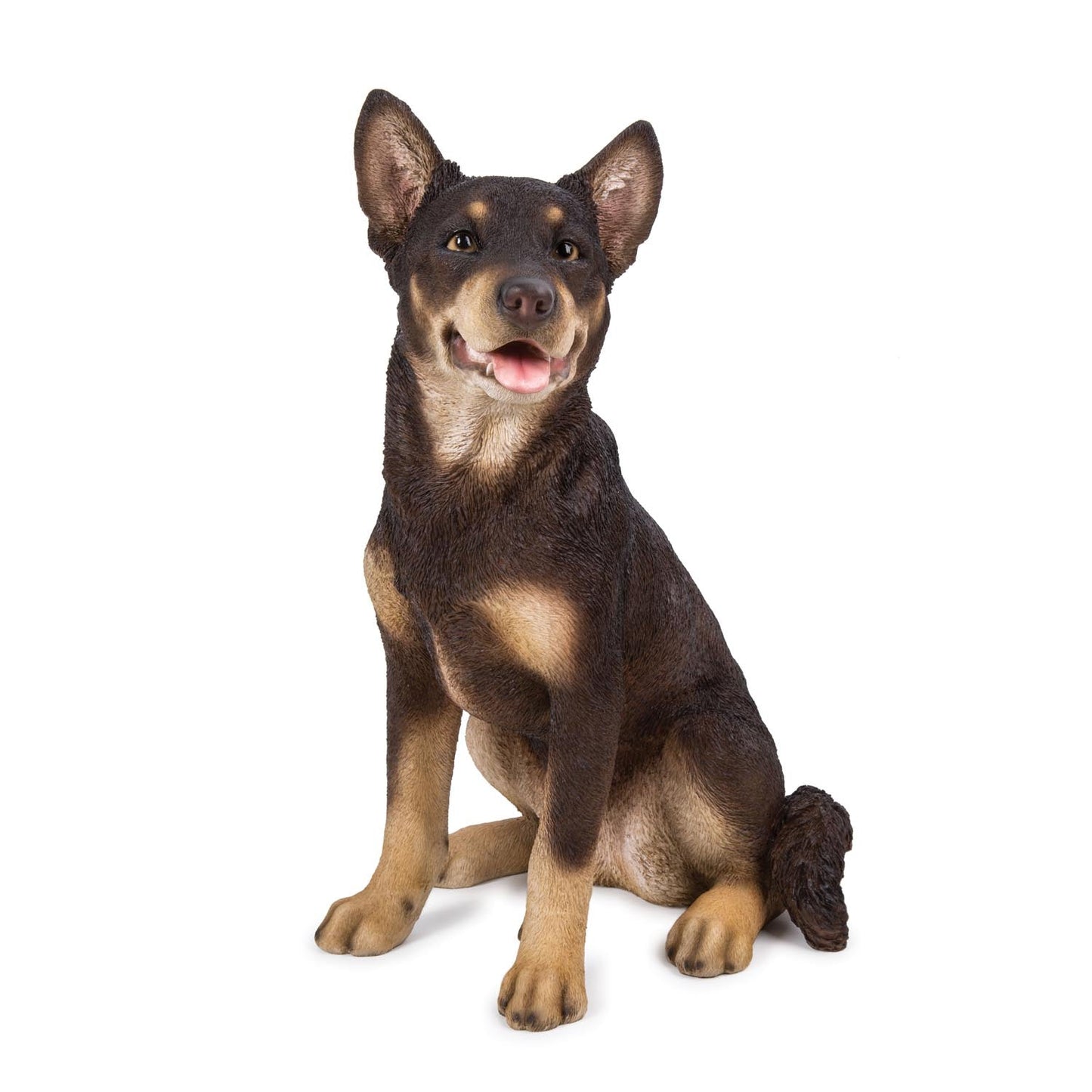 Red Kelpie Sitting Figurine Statue