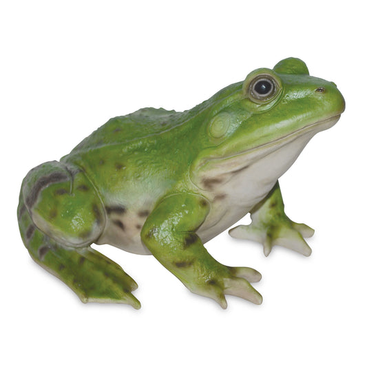 Green Frog Squatting Statue Medium