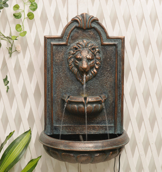 Lion Cascade Wall Hanging Water Feature Water Feature  