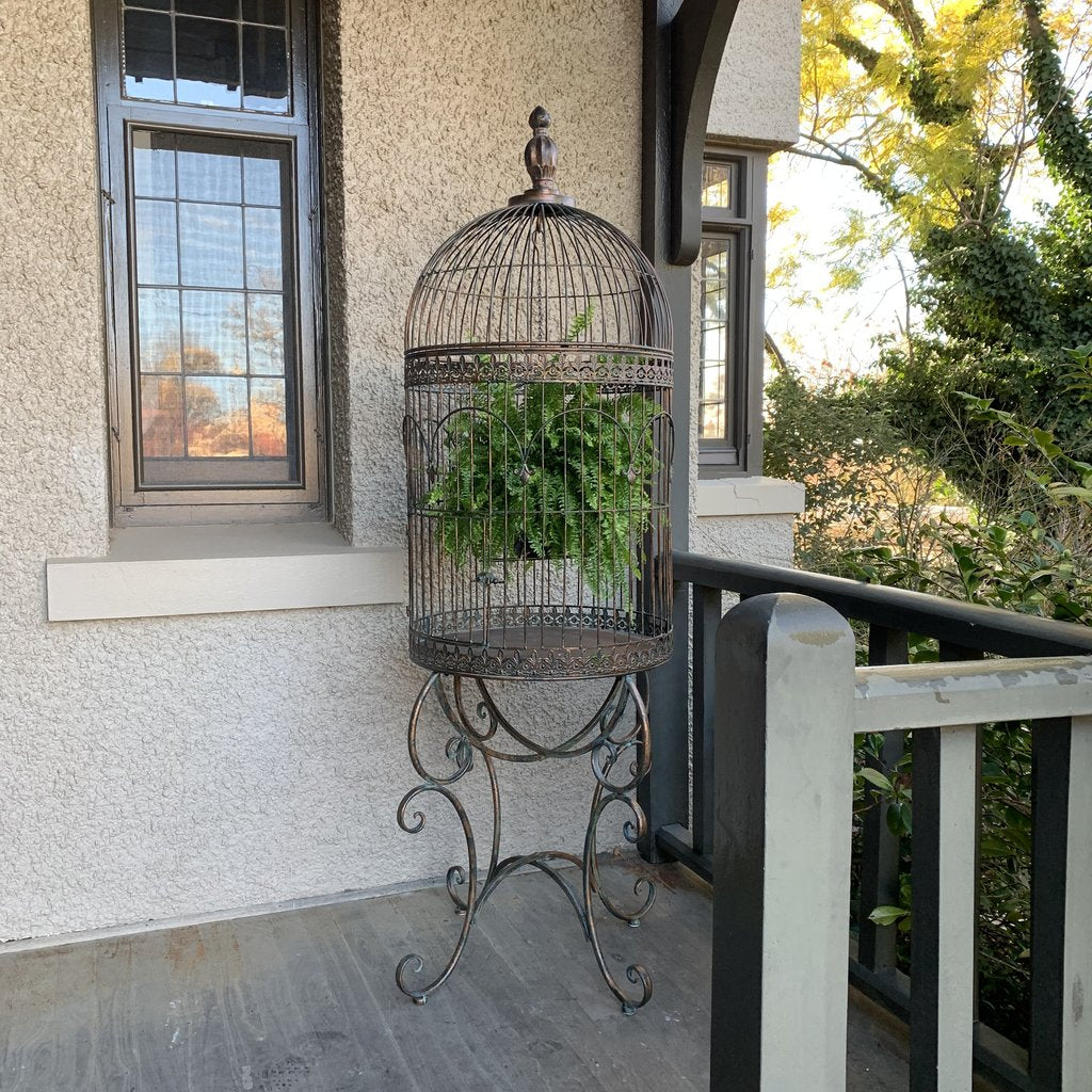 Birdcage Plant Holder Pot