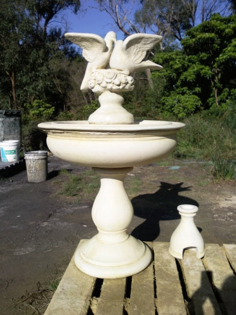Courtyard Fountain Water Feature Kissing Doves Sandstone Wash