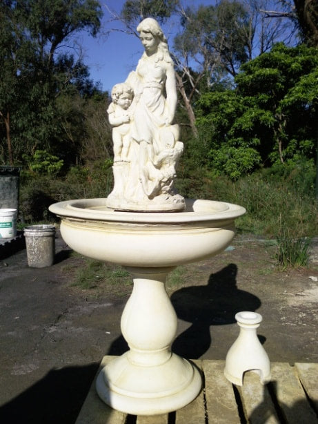Courtyard Fountain Water Feature Mother and Child Sandstone Wash
