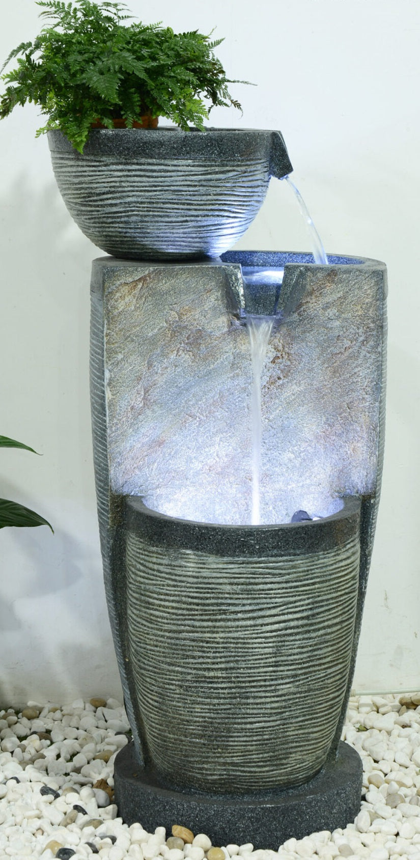 Bowl Urn Cascade Fountain Water Feature