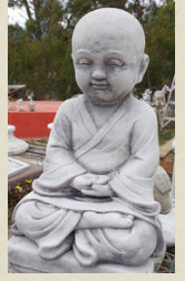 Meditating Monk Home & Garden