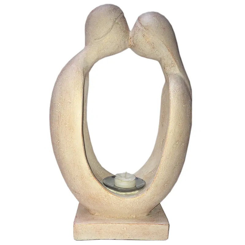 Couple Candle Holder Statue