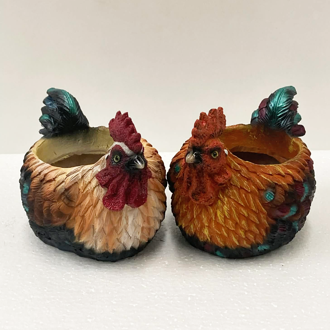 12.5cm Resin Chicken Pot Pot