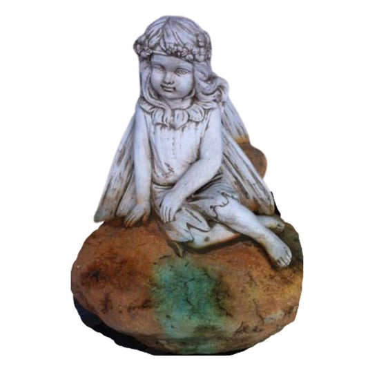 Fairy On Rock Legs Aside Statue  