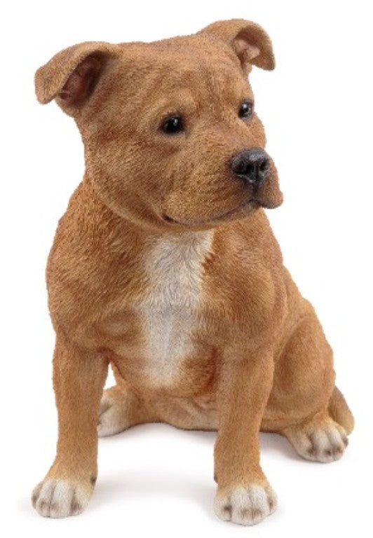 Small Staffy Figurine Statue Brown