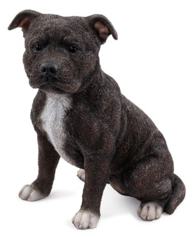 Small Staffy Figurine Statue Black