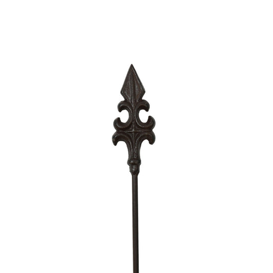 Finial Antique Brown Enclosed Garden Stake Decor  