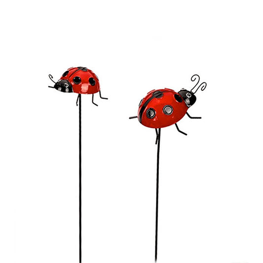 Stake Ladybug Red Decor  