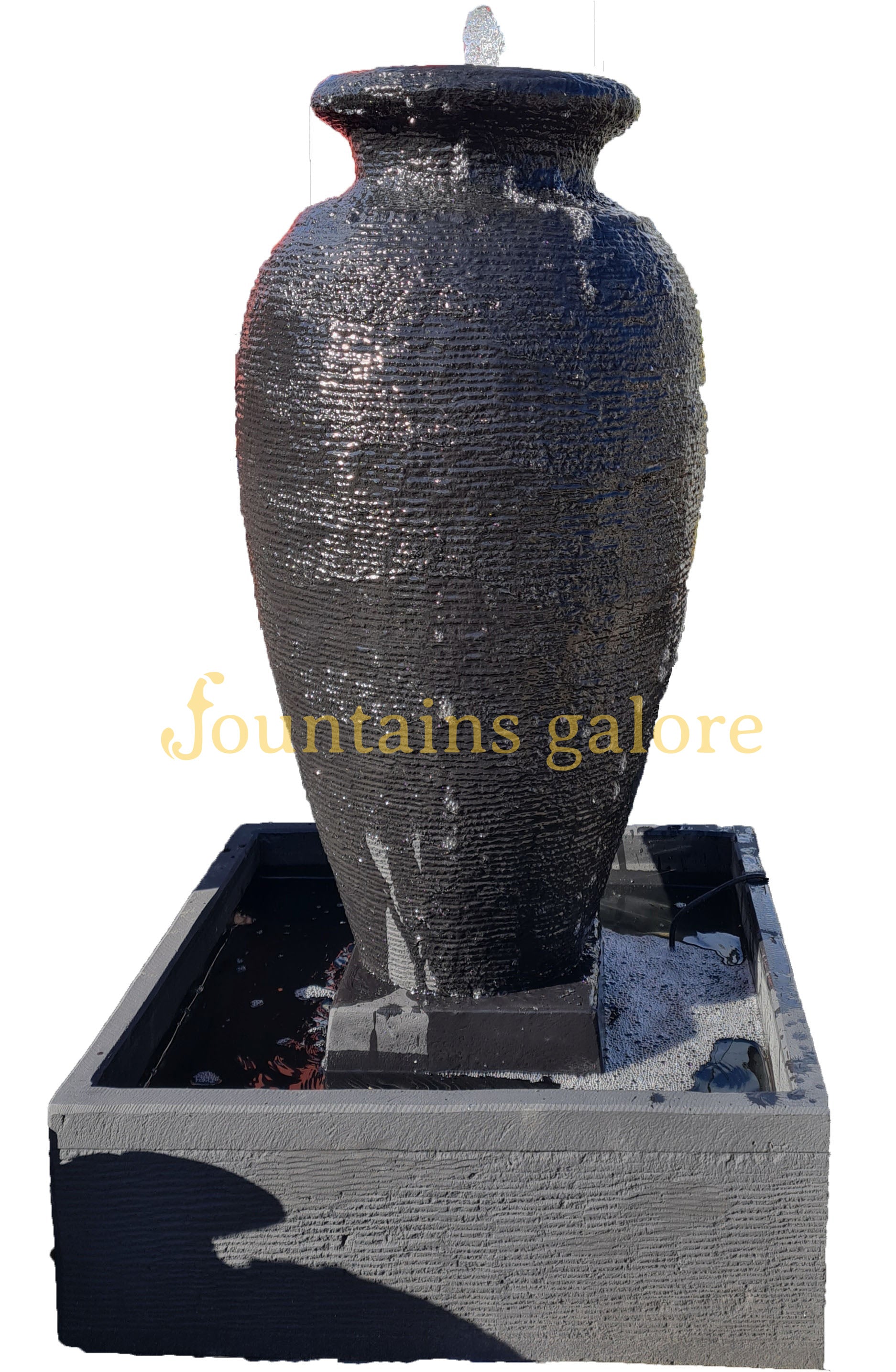 Amphora Fountain Water Feature Charcoal Standard
