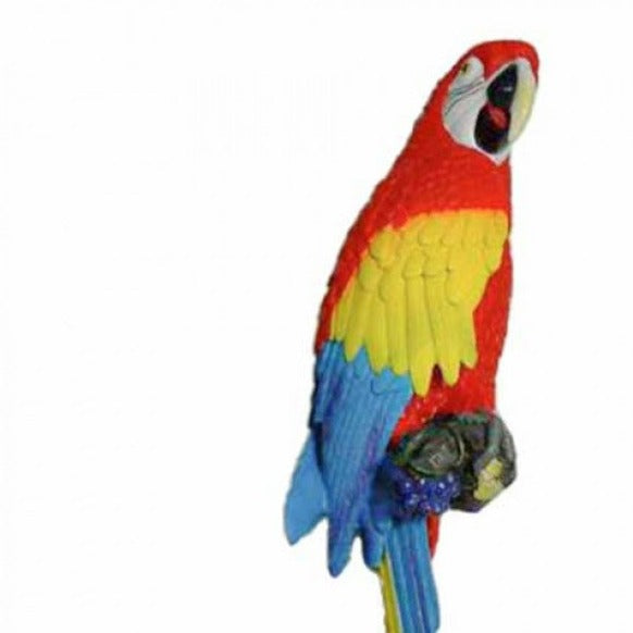 Parrots Plaque Statue Red 