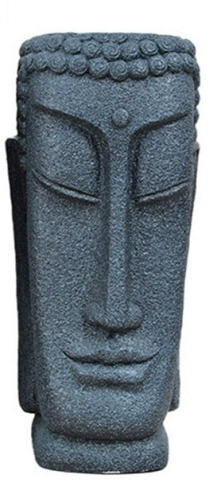 Medium Magnesia Buddha Planter Statue Grey 