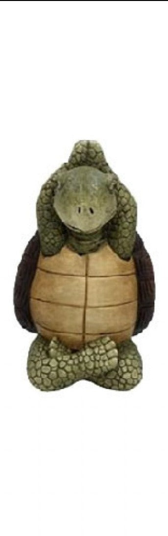 Yoga Turtles Statue Statue Yoga Turtle Hands behind above the head 
