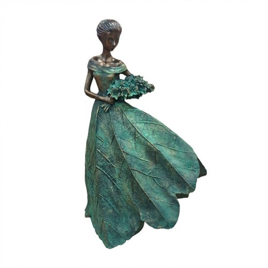 Elegant Leaf Dress Lady Statue – 58.3cm High (Resin) Statue