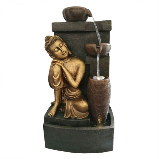 Resin Buddha Garden Fountain Water Feature  