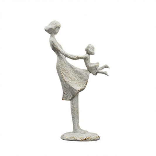 Resin Mother Swing Kid Statue