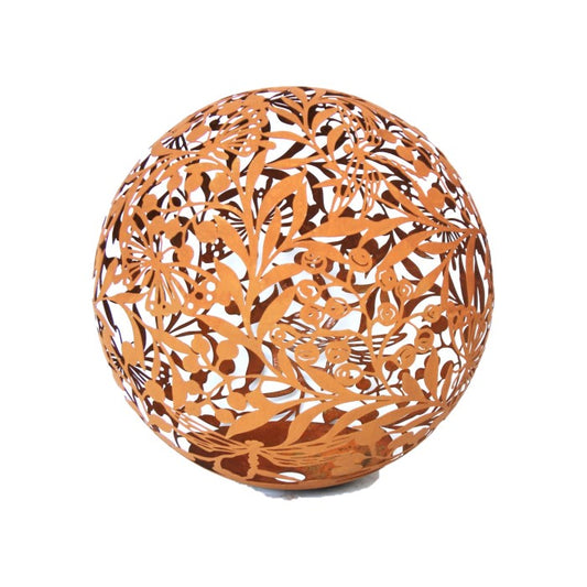 Ball Wildlife Corten 50cm Rust Decor  