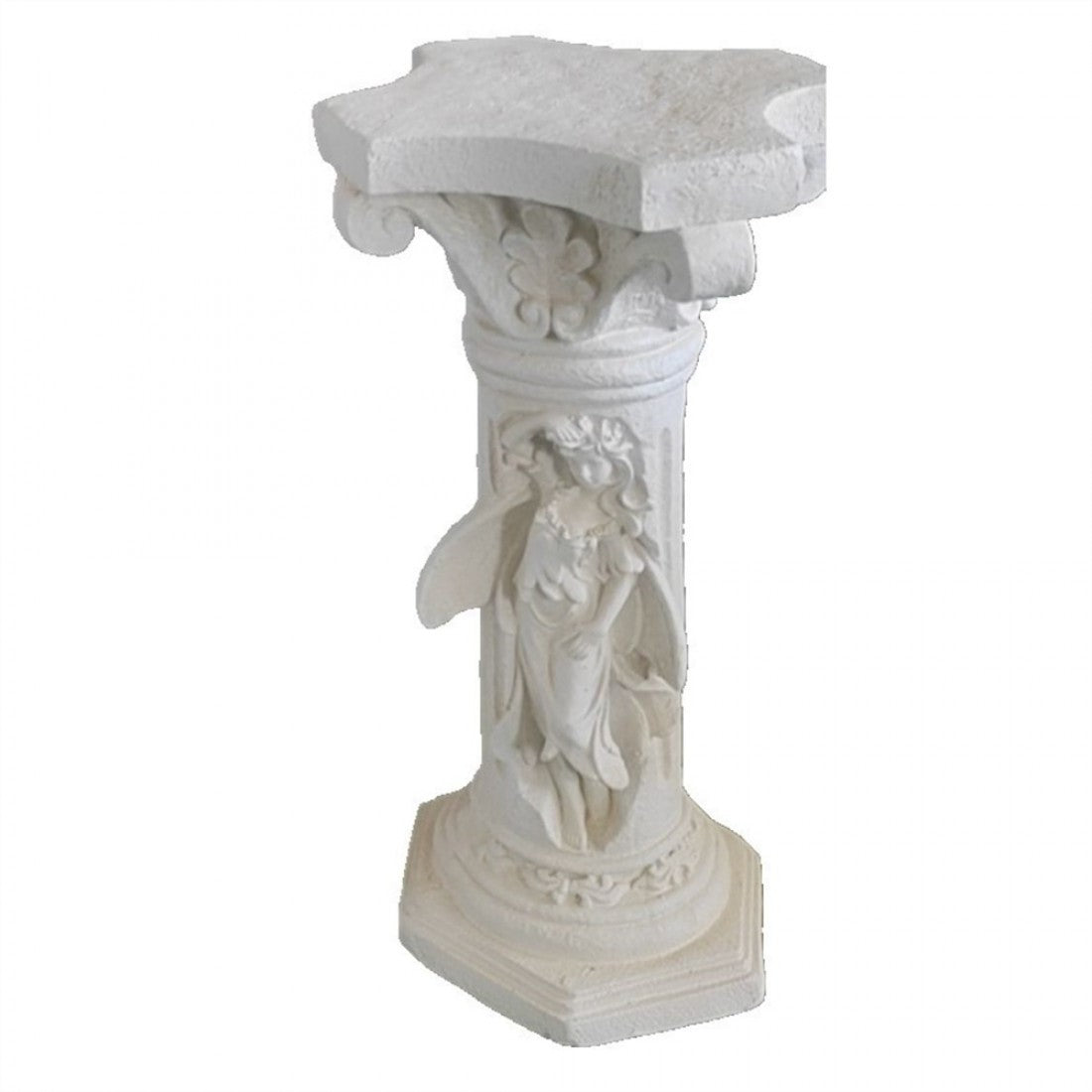 Roman Column Pillar Girl Statue  