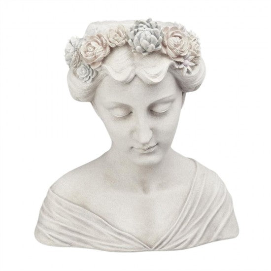 Resin Woman Bust Planter Statue
