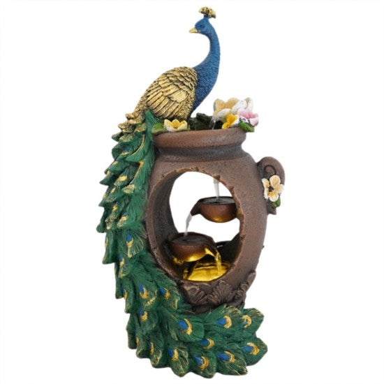 Resin Peacock Fountain Fountain