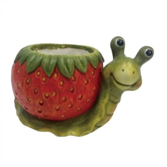 MgO Snail Carry Strawberry Pot Statue