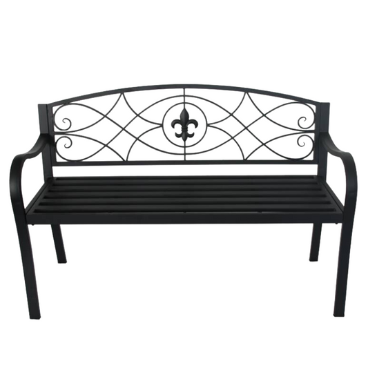 3 Person Bench Black Furniture  