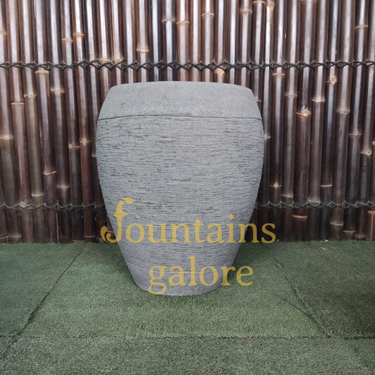 Extra Large Concrete Gentong Pots Gray