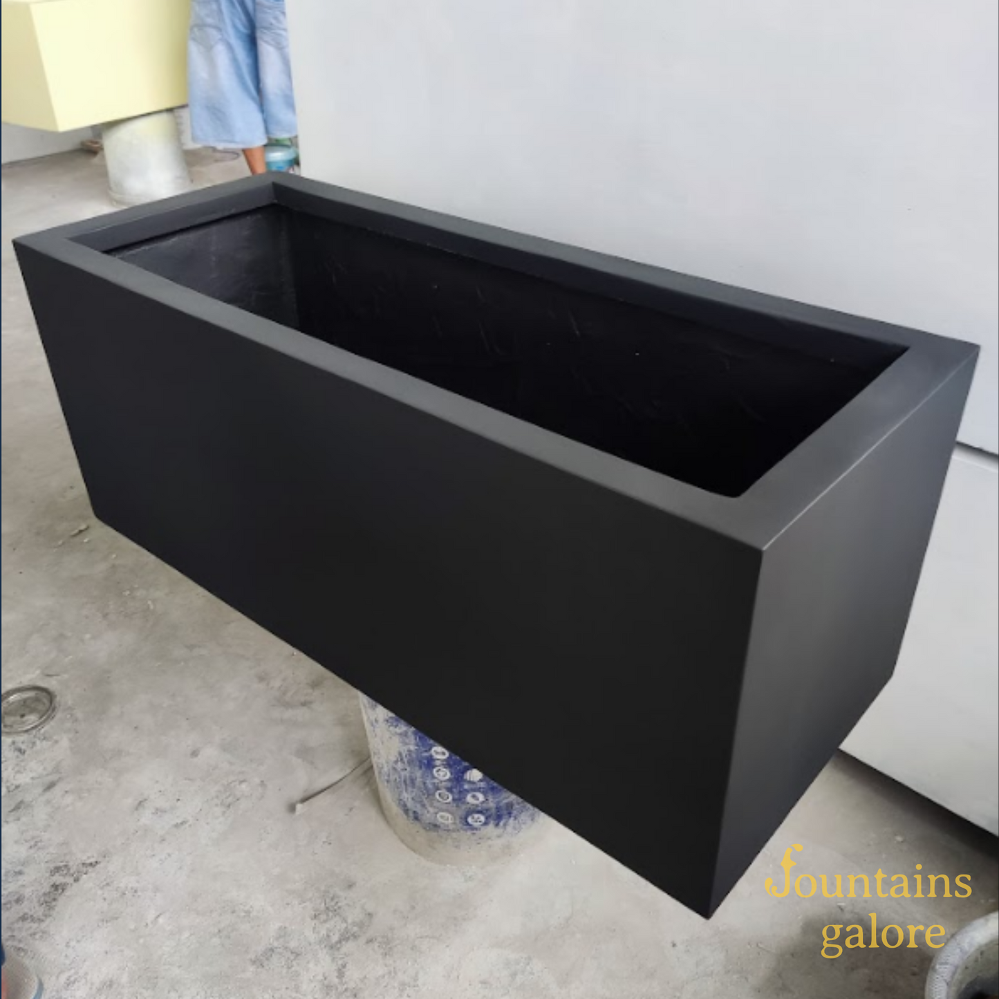 GRC Rectangle Pots Pots & Planters Charcoal Small