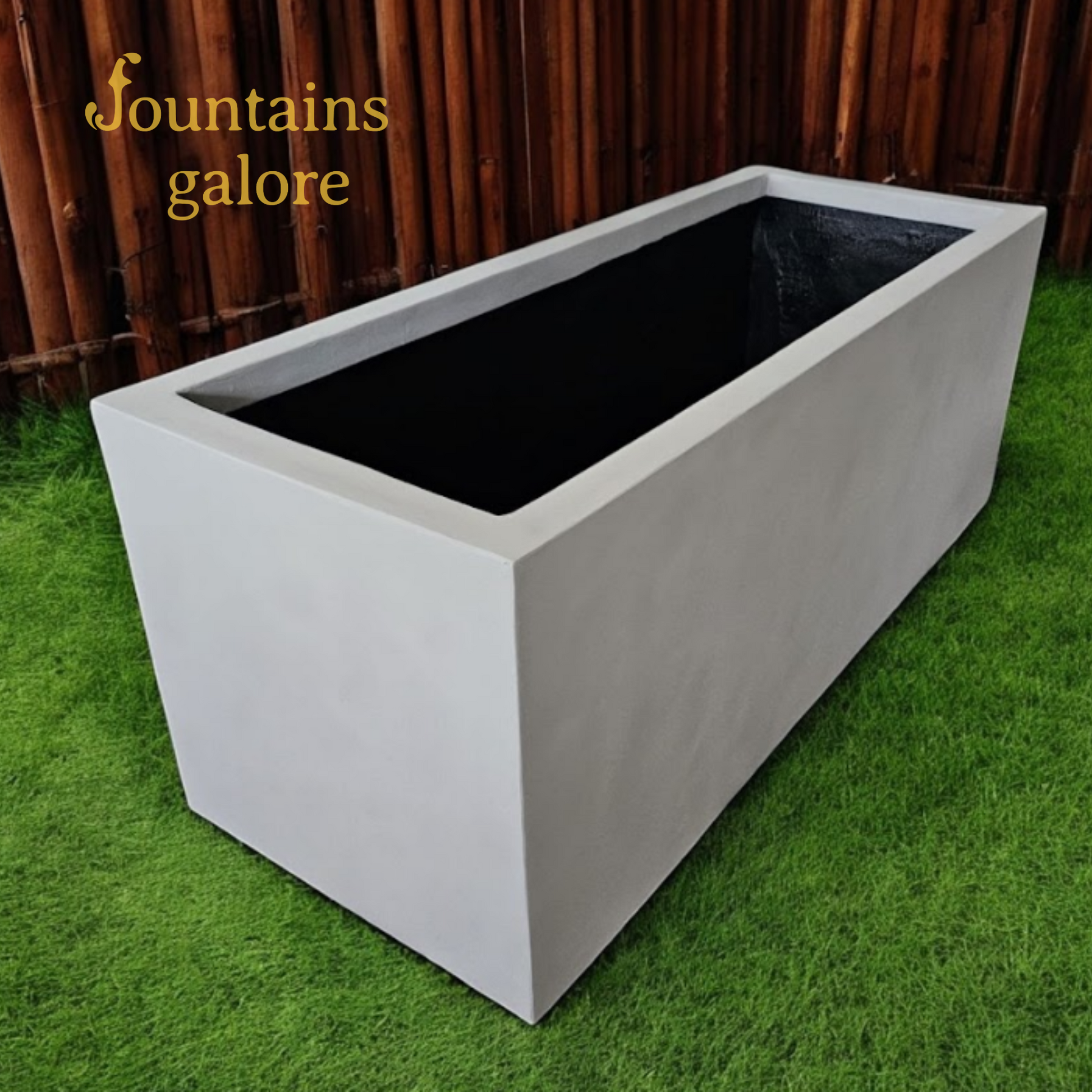 GRC Rectangle Pots Pots & Planters Grey Small