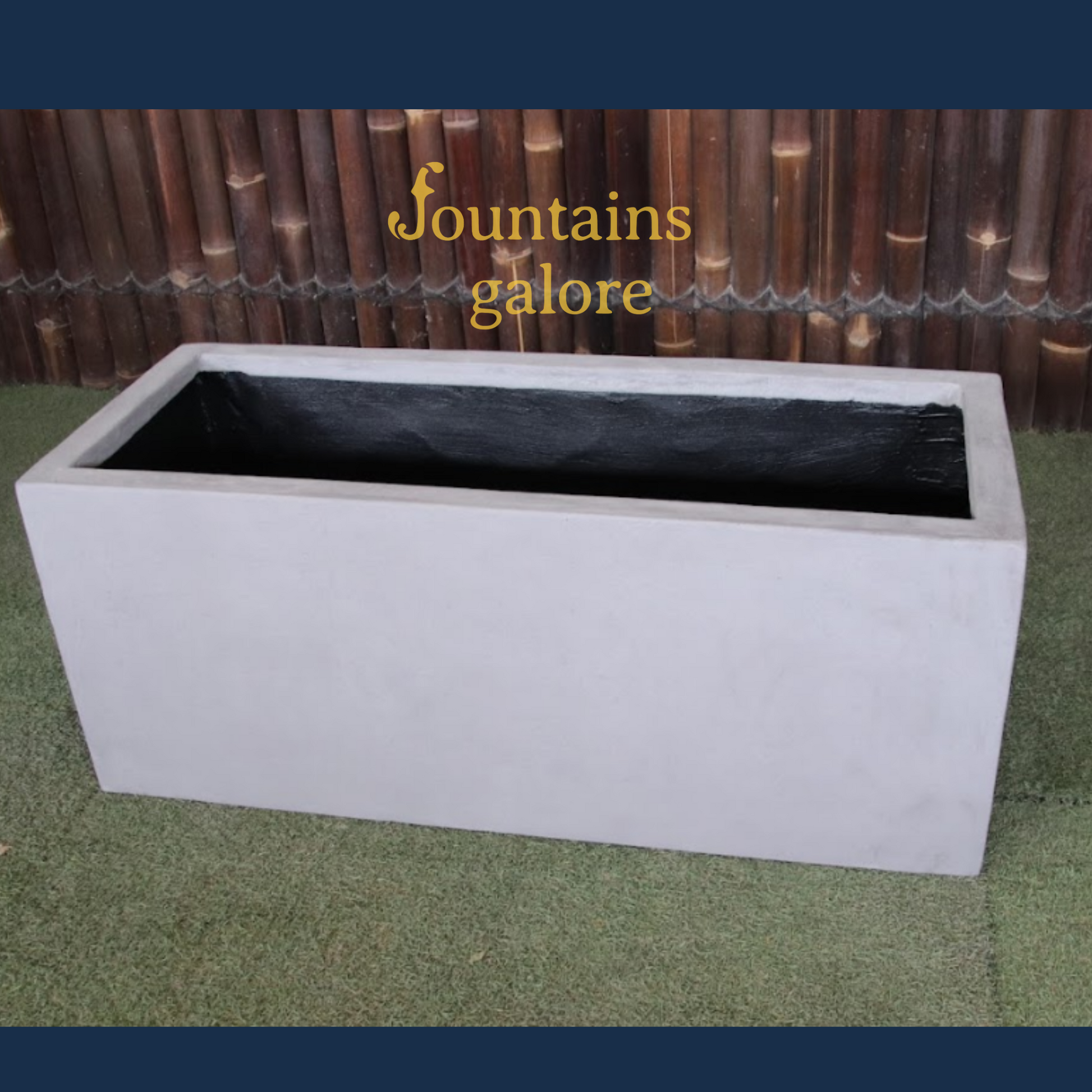 GRC Rectangle Pots Pots & Planters Grey Large