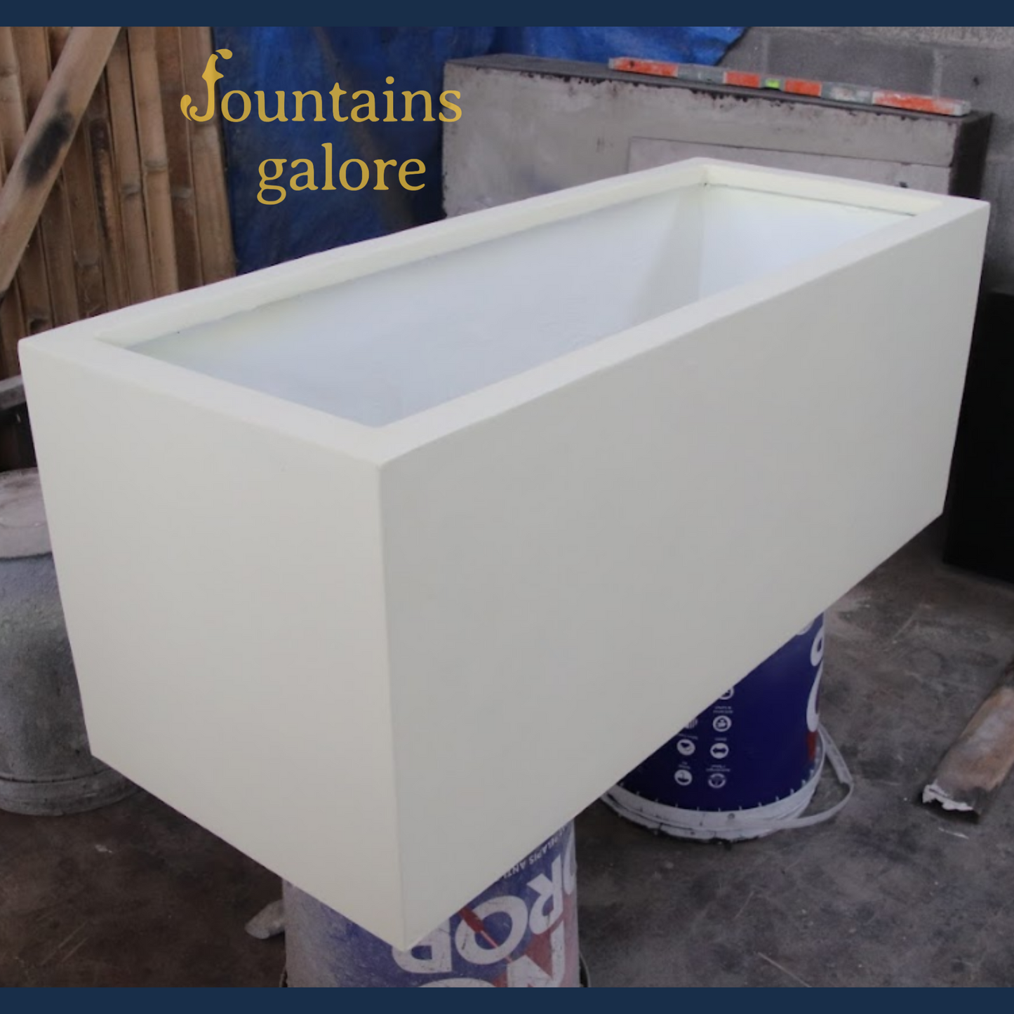 GRC Rectangle Pots Pots & Planters Light Stone Medium