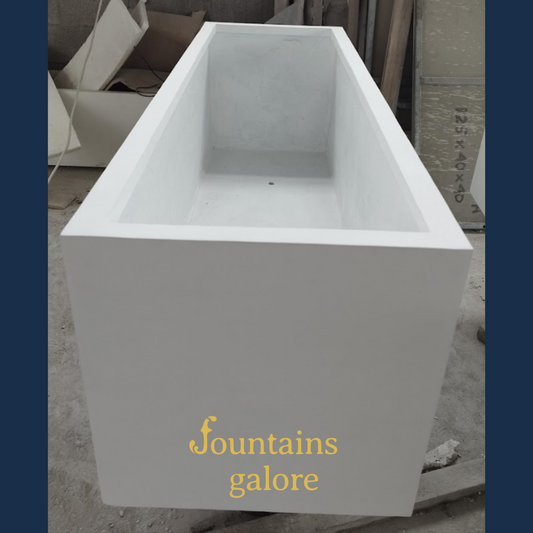 GRC Rectangle Pots Pots & Planters White Large