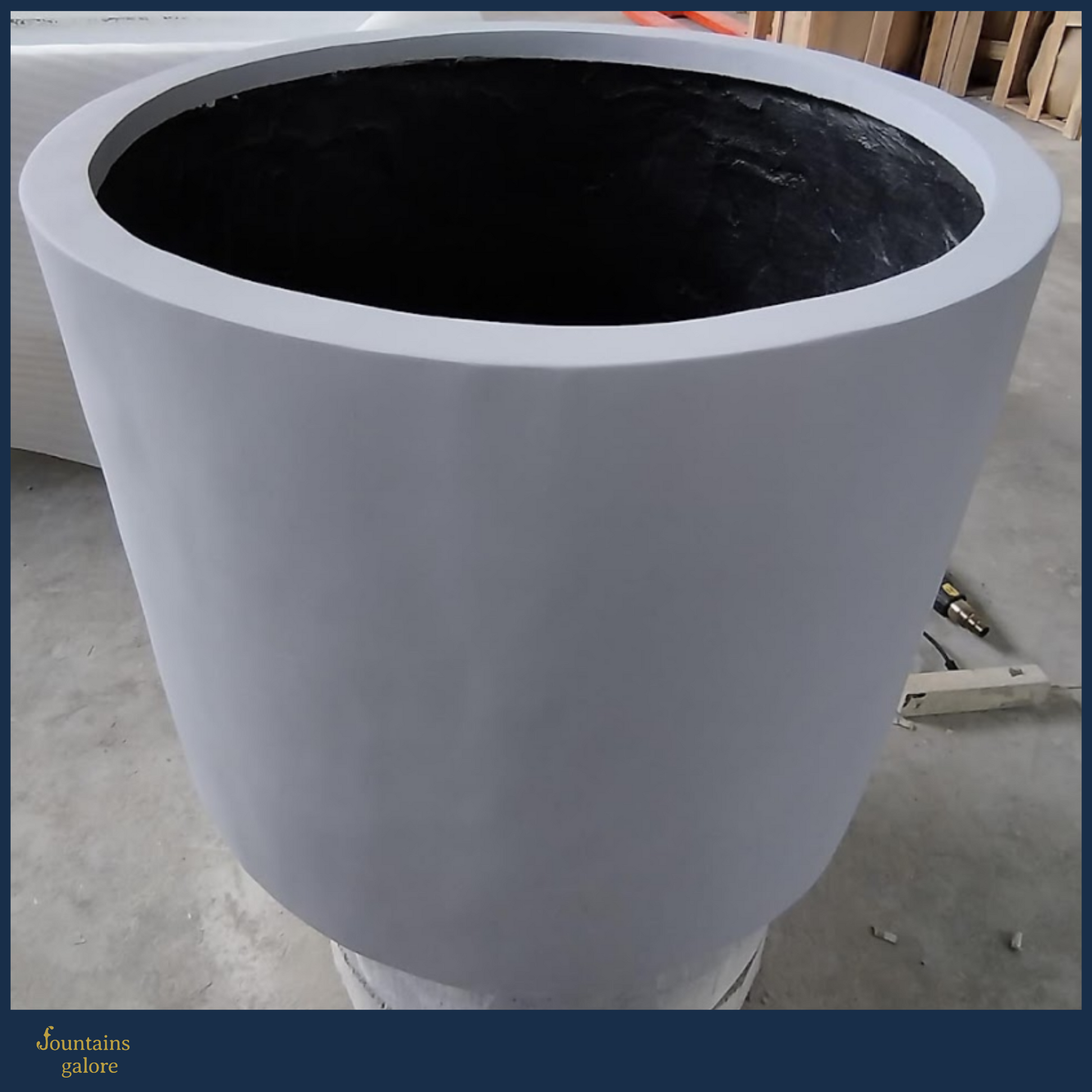 GRC Round Pots Pots & Planters Grey Small
