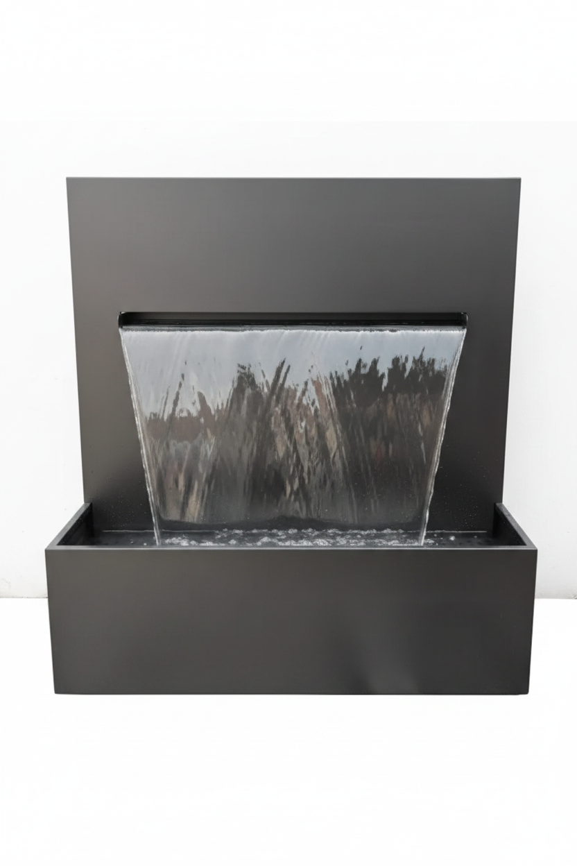 Monolith Water Wall Fountain- New Product 2026 Water Feature 1200(W) *1220(H) *440(D) Black-powder coating