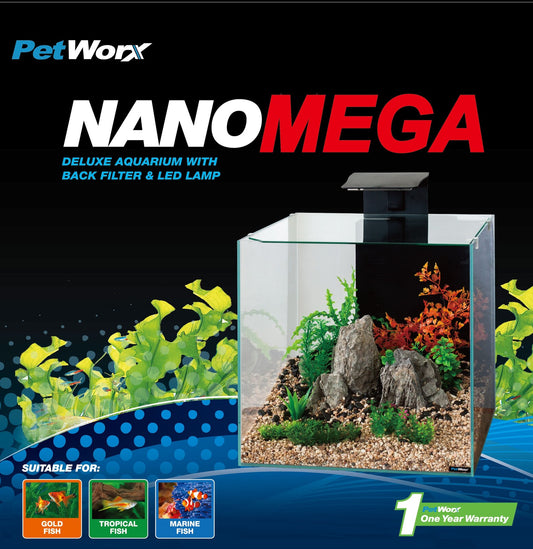 Pet Worx Nano Mega Aquarium 90Lt Aquarium & Fish Tank  