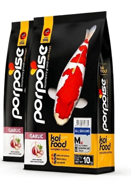 All Seasons Koi Food with Garlic (Medium-Sized Floating Pellets) 10kg Goldfish & Koi Food