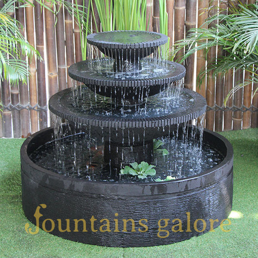 Aqua Falls Fountain Water Feature Standard Charcoal