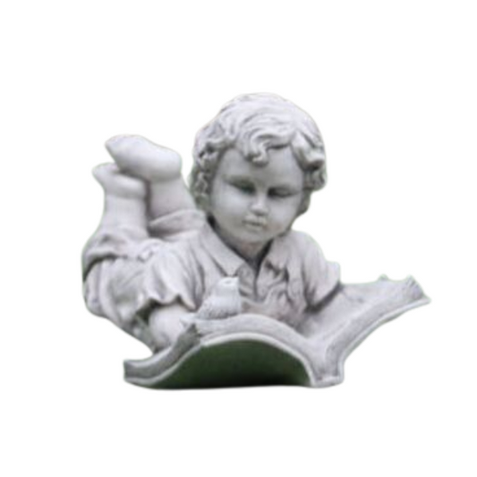 Boy Laying Down Reading Statue Statue  