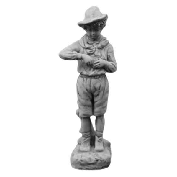 Boy Peeling Orange Statue Statue  