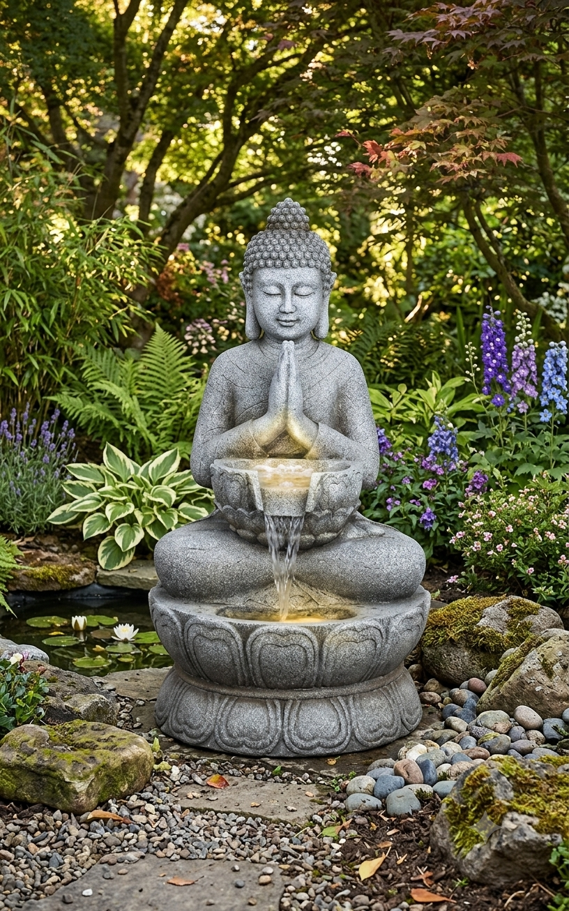 Buddha Lotus Fountain Fountain