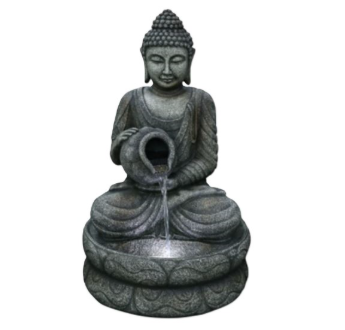 Elegant Buddha with Jug statue, measuring 50x47x81cm, perfect for home decor and spiritual ambiance by Goldstar Imports.