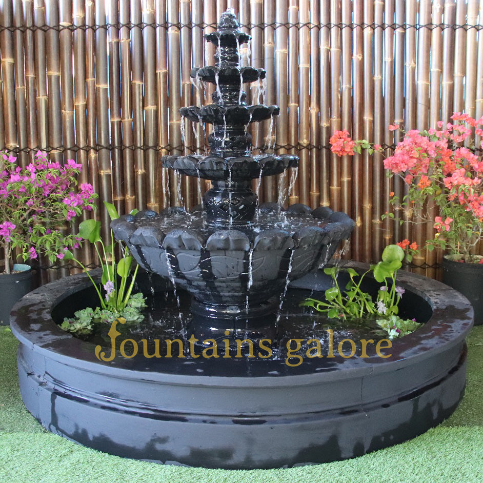 Monaco Fountain Water Feature Full Package (with Pond and Surrounds) Standard Pump