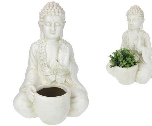 Cream Garden Buddha Pot Pots & Planters